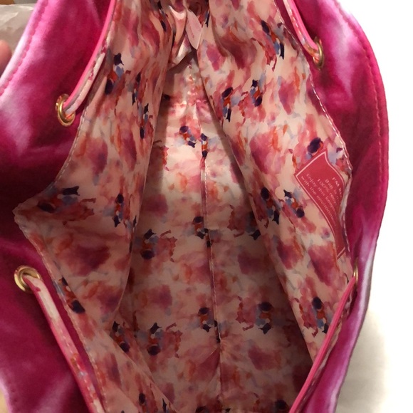 Estée Lauder Tote Bag Purse Pink White Tye Die Print Drawstring - Picture 6 of 9